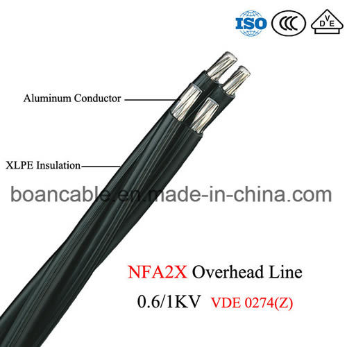  NFA2X, Al/XLPE верхней линии, 0.6/1КВ, VDE 0274 (Z)