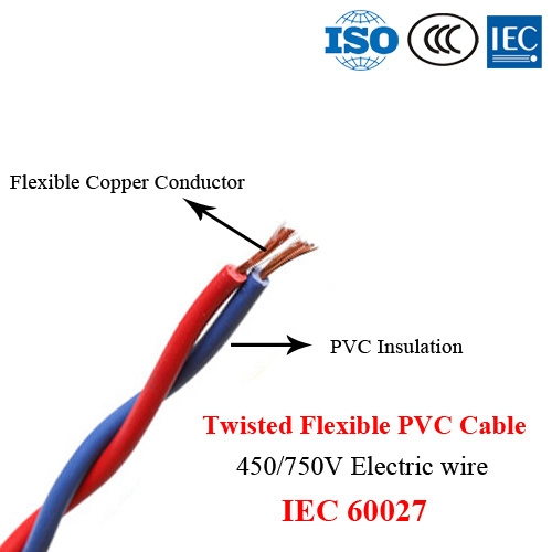  Verdrehtes flexibles Kabel, elektrischer Draht, 450/750V, Iec 60227