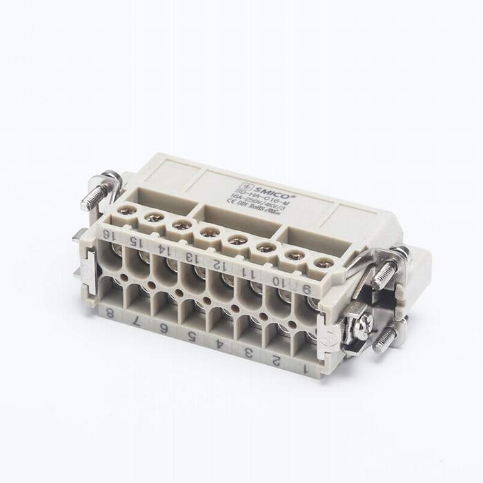 
                                 09200162612 16 pins encastre macho conector para uso intensivo del conector del cable eléctrico                            