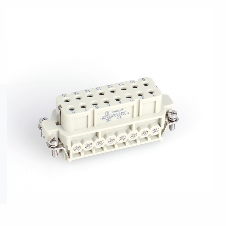Ha-016-F 16A 250V 16pin Female Industrial Multipole Connector for LED Signal Tower Replace Harting Connector