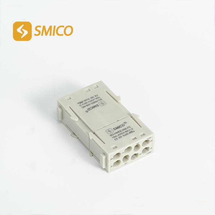 
                                 Hmee-008-MC/FC de 8 patillas para terminal de crimpado macho/hembra conector para uso intensivo de modular la señal de cable del elevador eléctrico                            