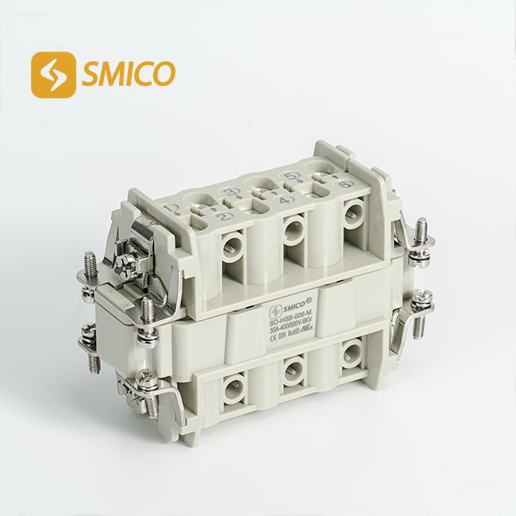 Male Female 6 Pins Connector Plug and Socket HSB-006 35A Heavy Duty Connector