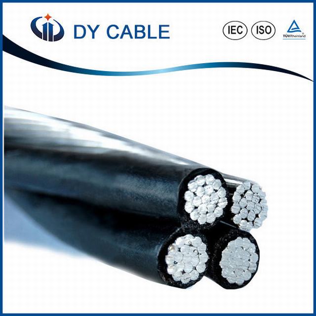  Baja tensión XLPE de PVC/aluminio/cobre conductores aislados de 4*240mm2 Cable ABC