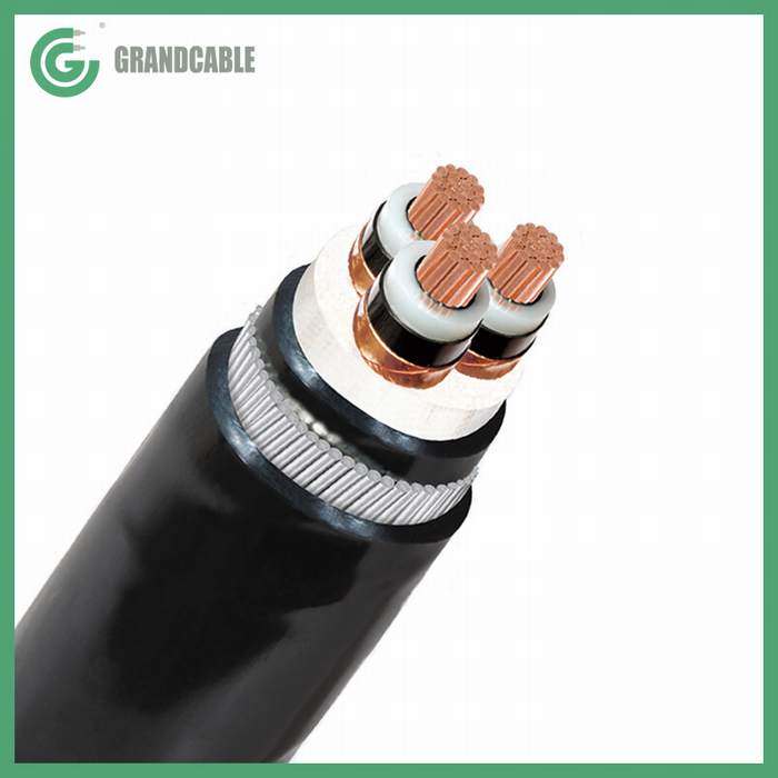 
                                 19/33kV XLPE CU 3 núcleos de 95mm2 Blindado con alambre de acero de cable de alimentación IEC 60502-2                            