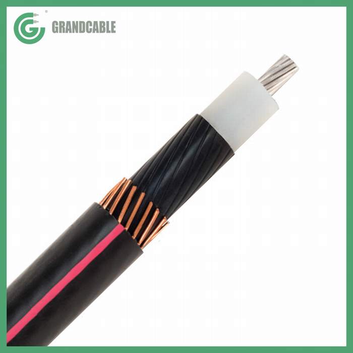 MV-90 UD Cable 35kV Aluminum 1/0 AWG 3 Single Conductors Paralleled Cross-linked Polyethylene Insulated Linear Low Density Polyethylene (LLDPE) Jacketed