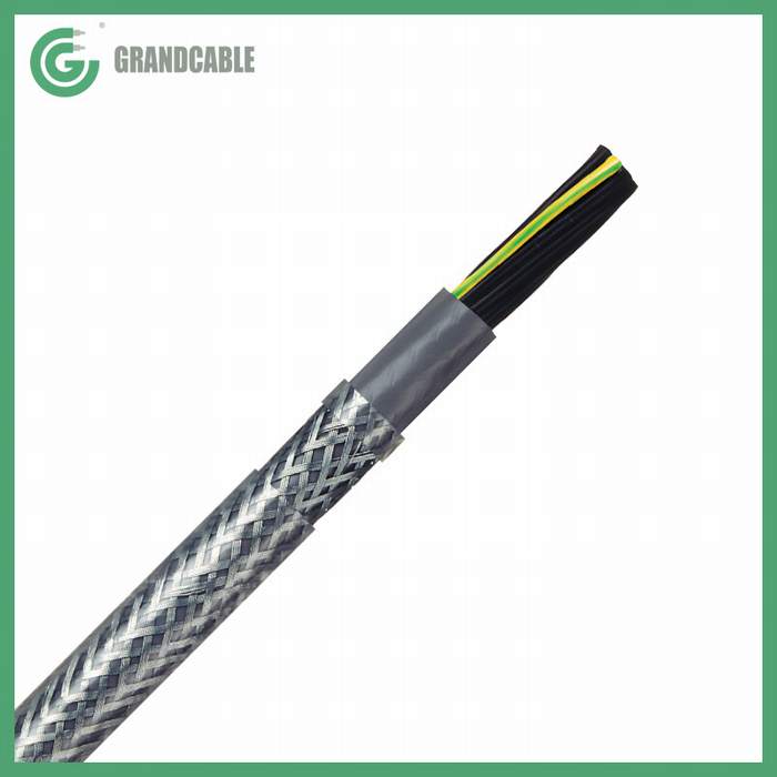 YCY-JZ Flexible Copper Control Cable with Tinned Copper Braided Screen 500 V Transparent PVC Sheath 300/500V