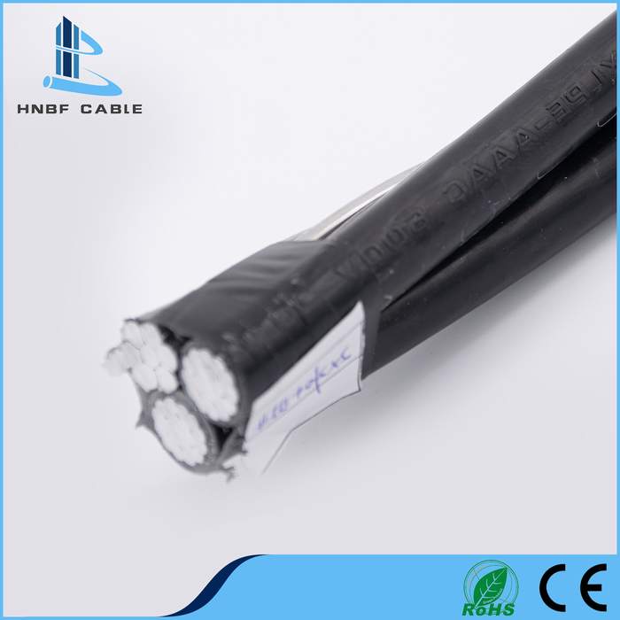 0.6/1.0kv Aluminum Conductor XLPE/PE Insulation Triplex Service Drop 2*35+35sqmm ABC Cable
