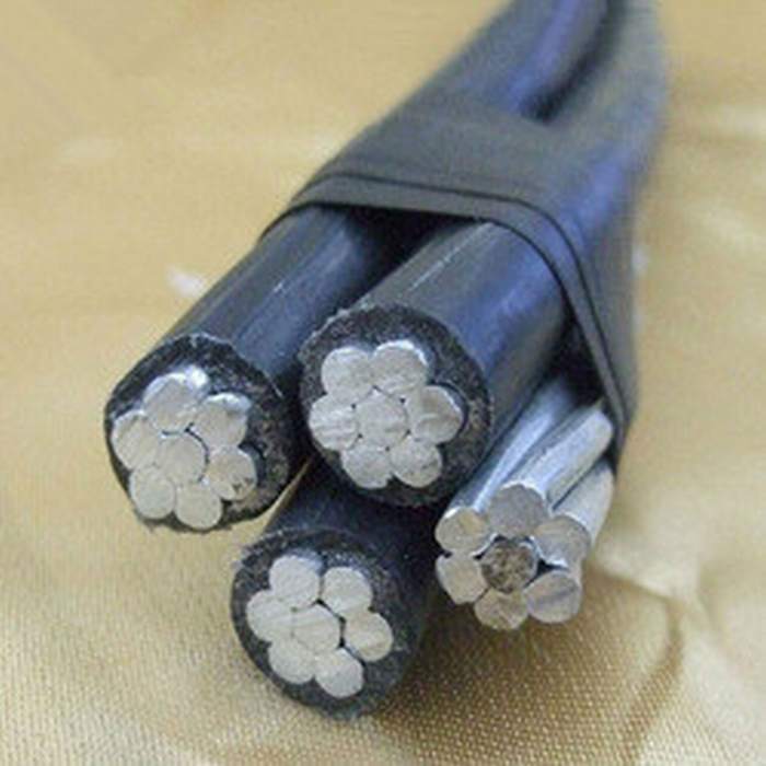 
                                 0.6/1.0kv Aluminiumleiter XLPE PET Kurbelgehäuse-Belüftung Isolierabsinken ABC-Kabel-obenliegendes elektrisches Drahtseil des Service-3*16+16sqmm                            