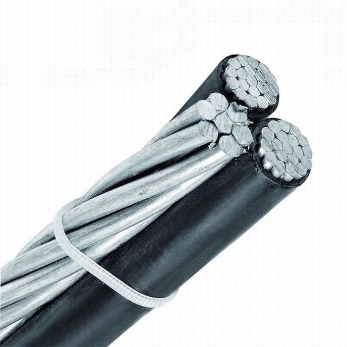 0.6/1 Kv Aluminum Conductor XLPE/PE Insulation Triplex Service Drop Cable 2*16+16sqmm Overhead Power Cable ABC Cable