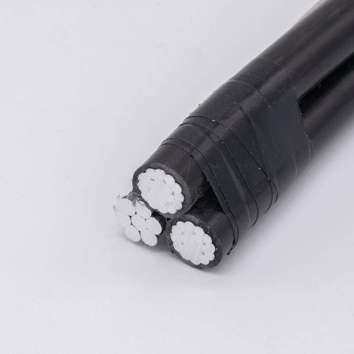 0.6/1kv Aluminum Conductor XLPE Insulated 2*4/0+4/0 (AAAC) AWG ABC Cable Overhead Bundled Electric Wire Service Drop Triplex