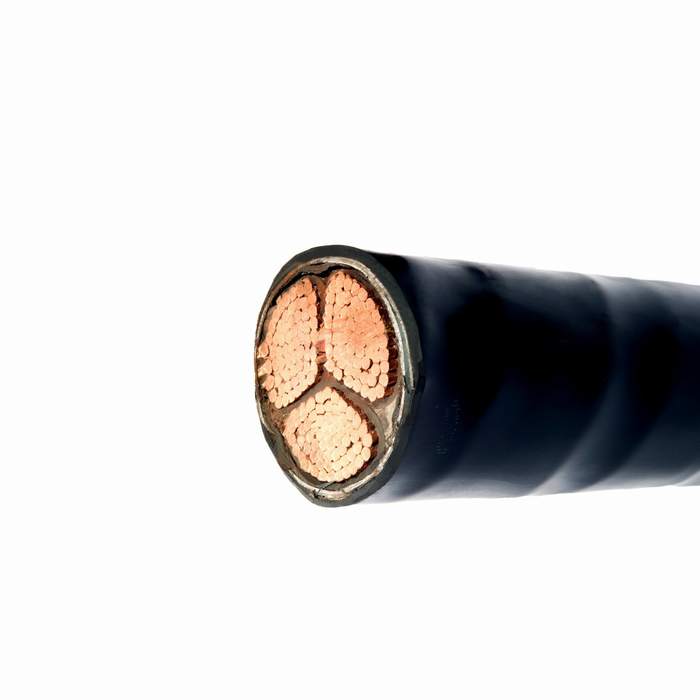 
                                 Câble 0.6/1kv-3.6/6kv câble conducteur en cuivre de 3 coeurs isolés de PVC et gaine de câble d'alimentation                            