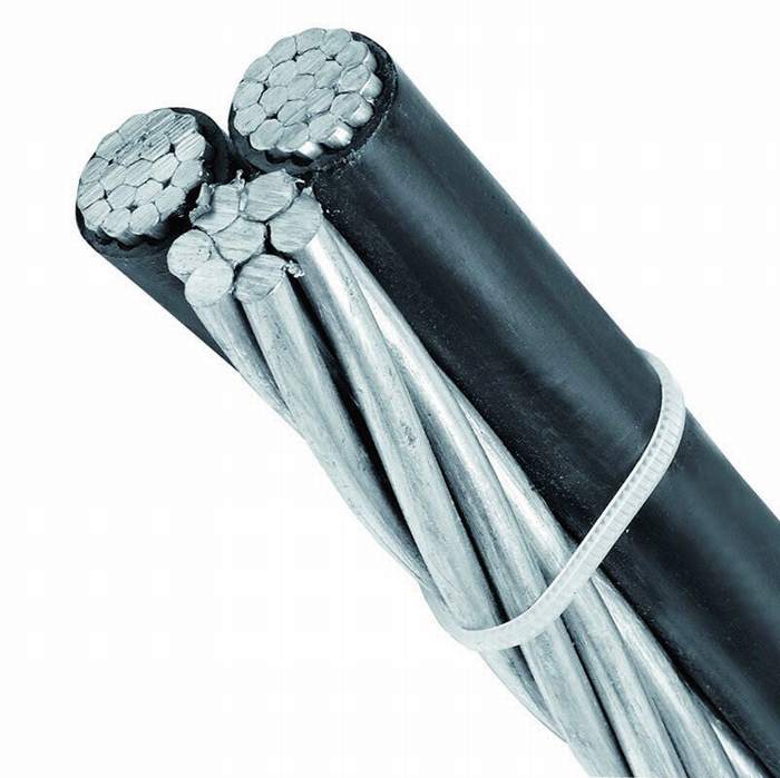 
                                 600V XLPE/PE/aislamiento de PVC 3*1AWG Pyrula Hyas aluminio Triplex Cable ABC                            