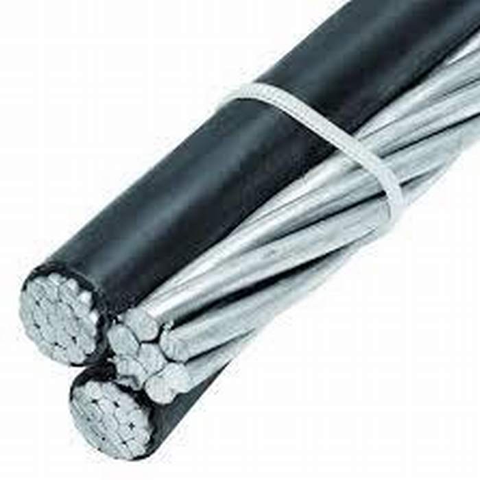 
                                 Câble d'ABC duplex, triplex, quadruplex Service Drop, isolation en polyéthylène réticulé à 4 coeurs conducteurs en aluminium                            