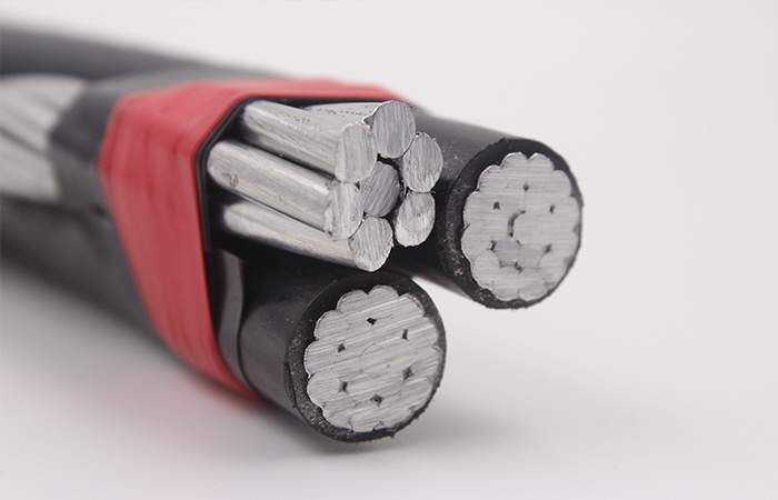 ASTM Standard Triplex Aluminum Cable 2*2/0AWG+2/0 (bare AAAC) to Dominica