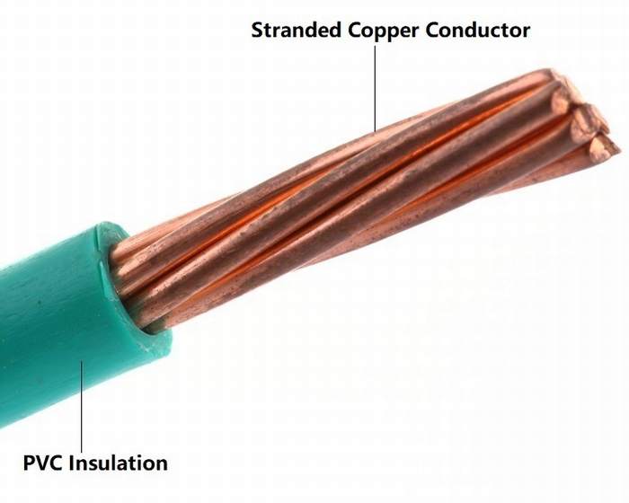 
                                 Collegare elettrico 6mm del collegare rivestito del PVC del singolo filo per la famiglia                            