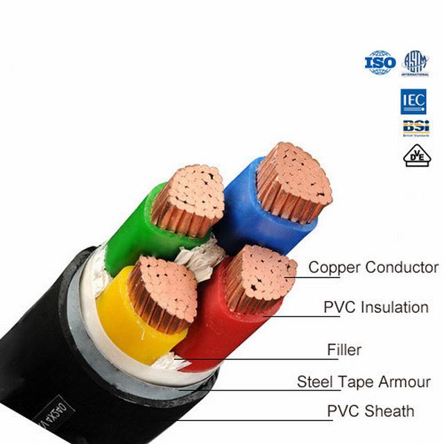 
                                 4-Core 0.6/1kv aislados en PVC y recubierto de PVC El Cable de alimentación                            