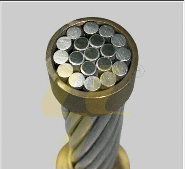 
                                 Conducteurs multibrins en aluminium du fil en acier à revêtement aluminium Al Clad st sur le fil renforcé                            
