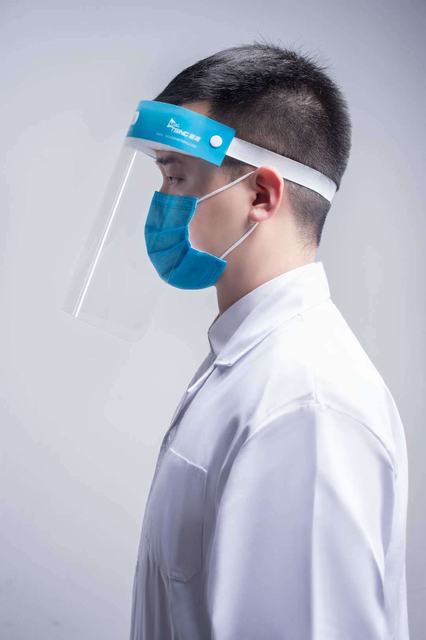
                                 Visiera protettiva di plastica trasparente di sicurezza della visiera della spruzzata della mascherina di protezione della polvere dell'anti della gocciolina radura a gettare in pieno                            