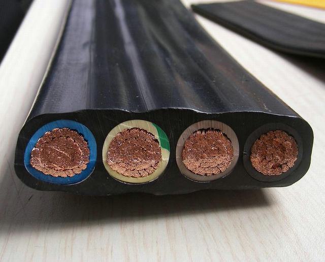 
                                 El cable plano flexible de cuatro núcleos de cable de alimentación de cobre recocido                            