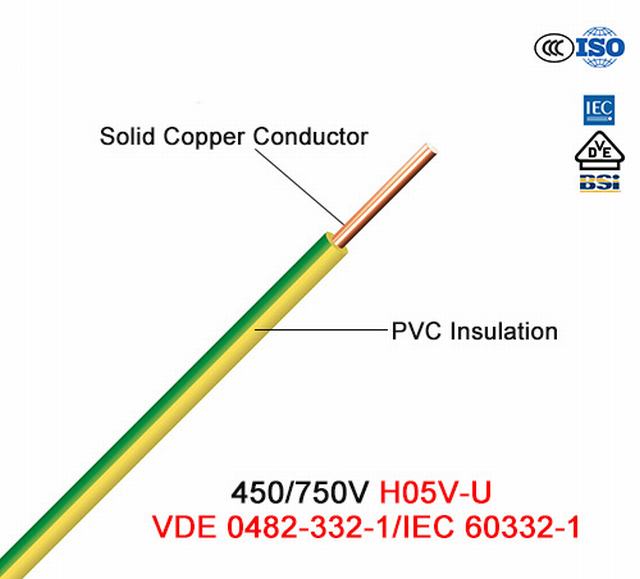 
                                 Ho5V-u 450/750V IEC 60332-1 Elektrische Draad voor elektrische apparatuur                            