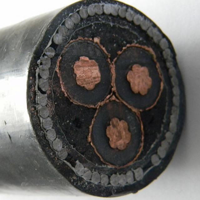 
                                 IEC60502-2 XLPE Insualted бронированных подземных 6.35/11кв медного кабеля                            
