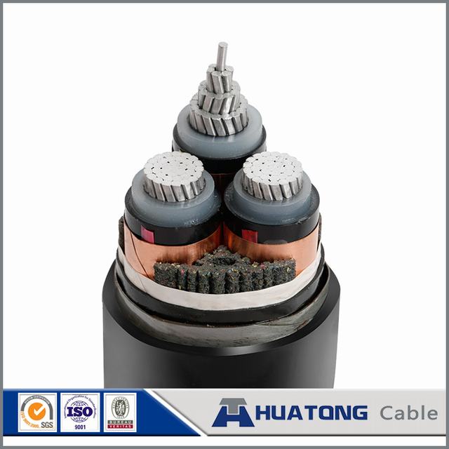 
                                 Single Core de alambre de cobre con aislamiento XLPE 11kv de la protección del cable de alimentación de aluminio                            