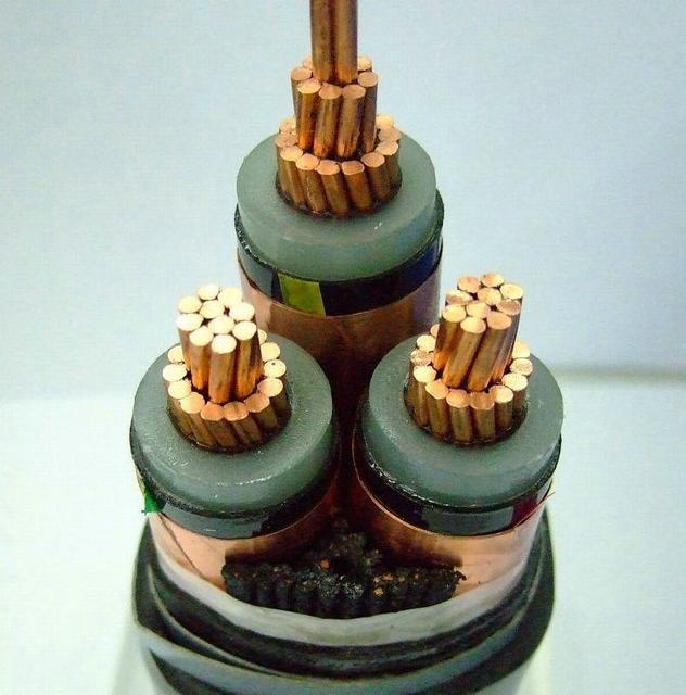 
                                 Fita de cobre com isolamento XLPE três núcleos de isolamento do cabo de alimentação                            