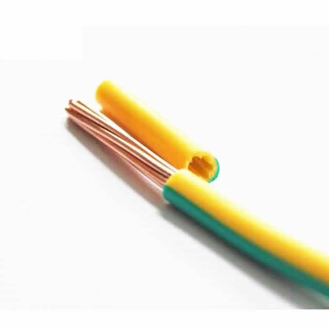  0.6/1kv com isolamento de PVC cobre entrançado 4mm2 6mm2 no fio amarelo/verde