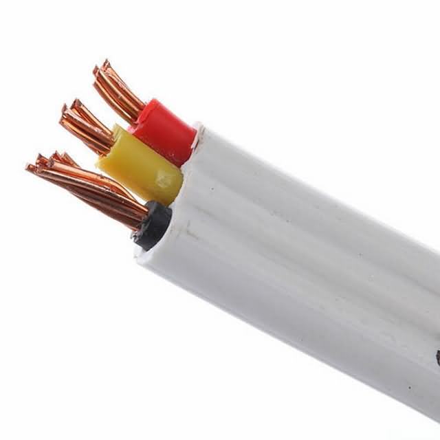  300/500 V El cable plano 2+1 Core de 1,5 mm2 de 2,5 mm2 cable eléctrico
