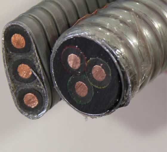  3core 4AWG 5kv Parallelwiderstand-Isolierungs-flaches versenkbares Öl-Pumpen-besonders Kabel