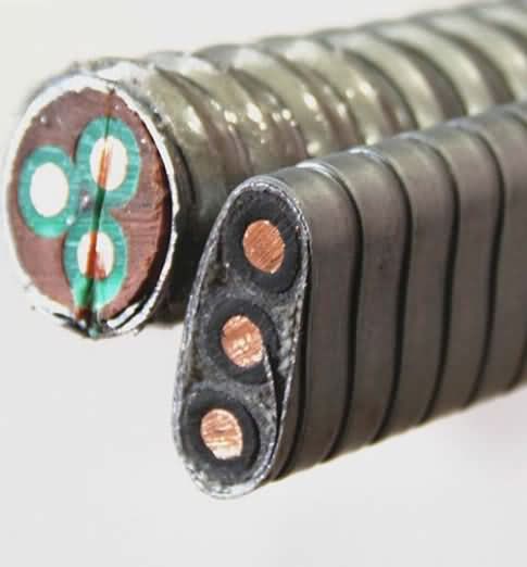  5kv 2AWG EPDM Câble isolé avec gaine en acier galvanisé câble ruban plat blindé esp