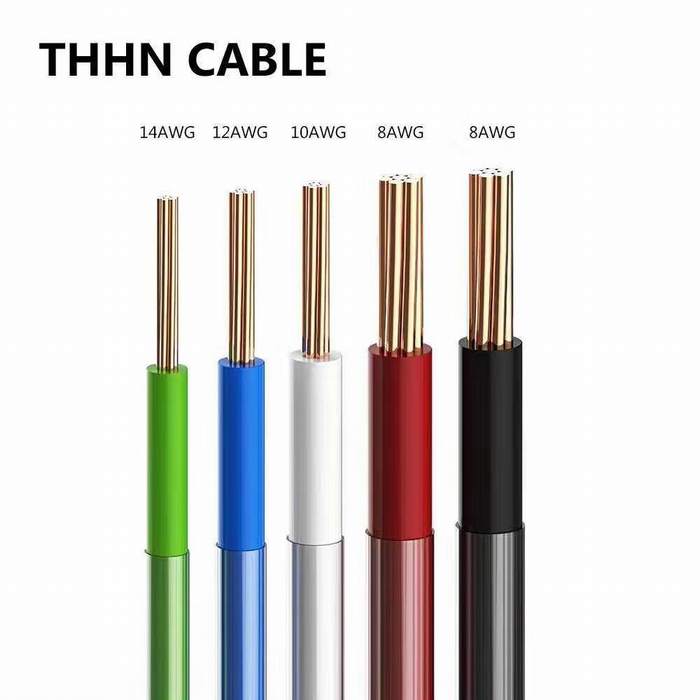 
                                 De bonne qualité standard de 4 AWG UL 83 Thhn 8AWG Thhn câble double fil de cuivre multibrins, gaine                            