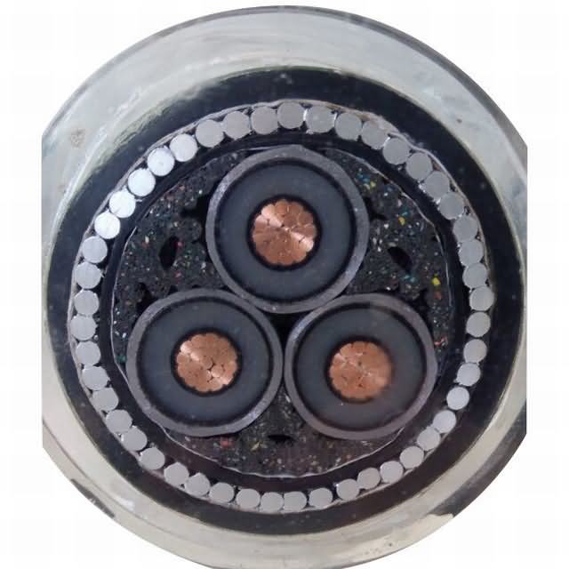 
                                 Среднее напряжение 11кв 33кв одного или трех ядер XLPE изоляцией Amour алюминиевых подземный кабель питания                            
