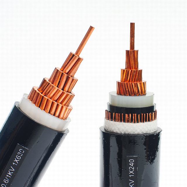  0.6/1kv XLPE Revestimiento de PVC aislante del cable de alimentación de cobre blindado con
