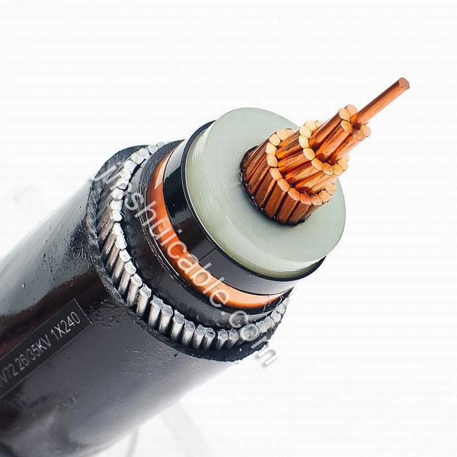 
                                 3x 240mm2 de la Chine 33mv kv fournisseur de câble de cuivre/aluminium câble souterrain en polyéthylène réticulé                            