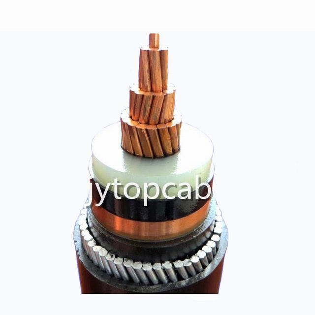  6.35/11kv de tensión medio conductor de cobre del cable de alimentación aislado XLPE