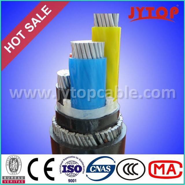  Cable de aluminio, PVC Cable, Cable blindado de 4 núcleos