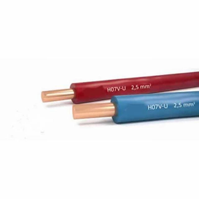  H07V-K, H07V-U, H07V-R 450/750V la gaine isolante en PVC le fil de cuivre et le câble