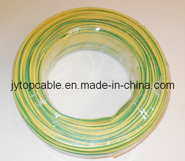  Aislamiento de PVC amarillo/verde del cable de masa de cable eléctrico cable