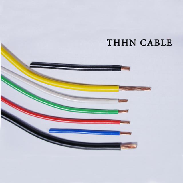  Thhn/Thwn-2 медных нейлоновая куртка с изоляцией из ПВХ кабеля электрического потенциала провод