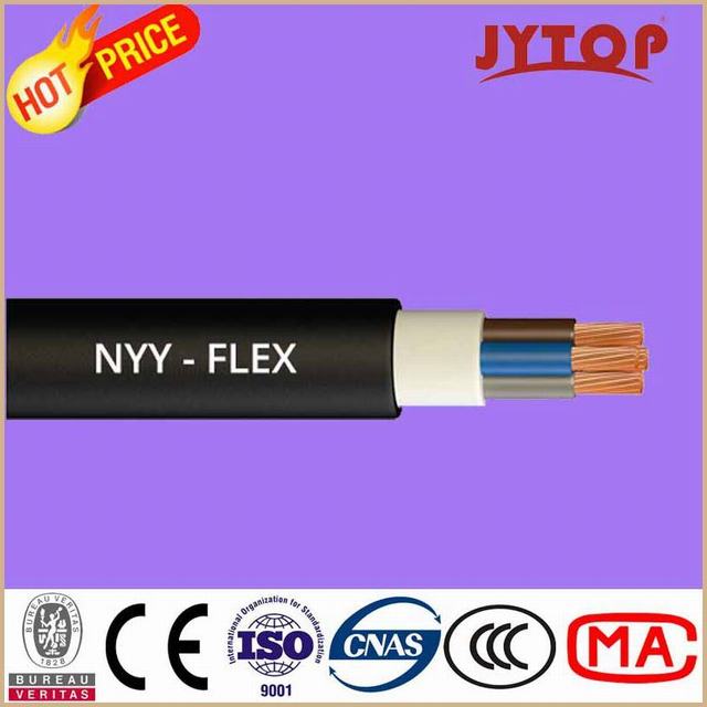 Yvv (NYY) Cable de cobre 0.6/1 Kv Cables Aislados con PVC, con el Conductor de cobre
