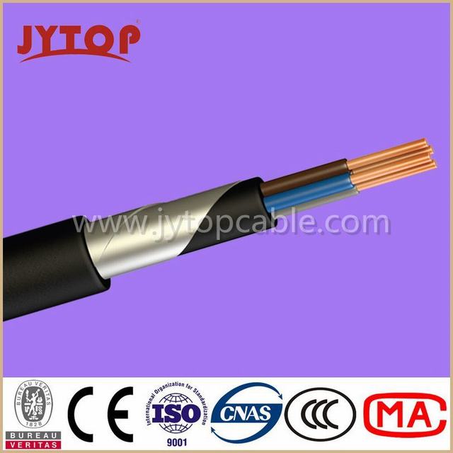  Yvz4V/Cable Nyby 0.6/1 Kv aislados con PVC doble cinta de acero, cables blindados de multi-core con Conductor de cobre