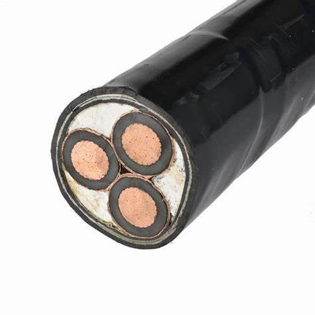 
                                 3 основных медный проводник бронированных среднего напряжения кабель XLPE ПВХ изоляцией кабель питания                            