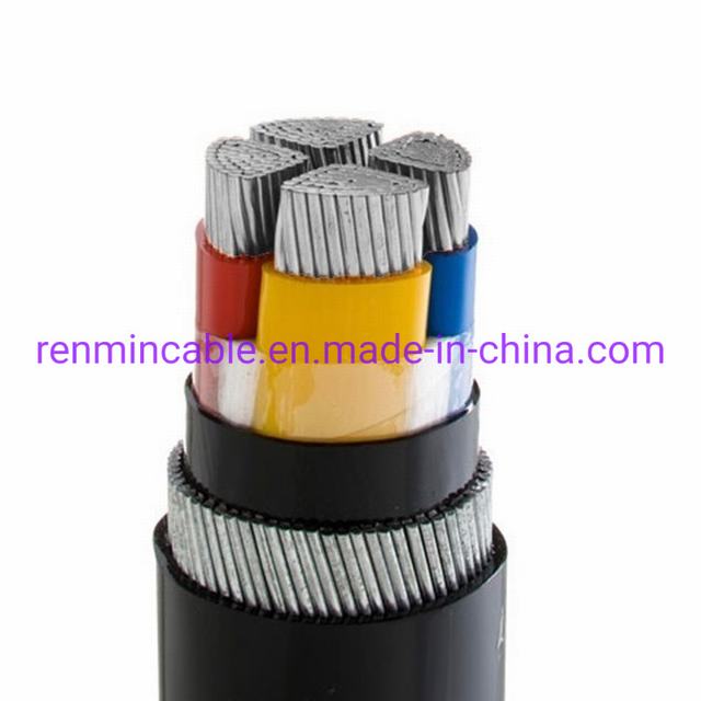 
                                 Cable de alimentación de blindados XLPE al tamaño de PVC de 4 núcleos XLPE eléctrico de cable de alimentación de cobre blindado                            