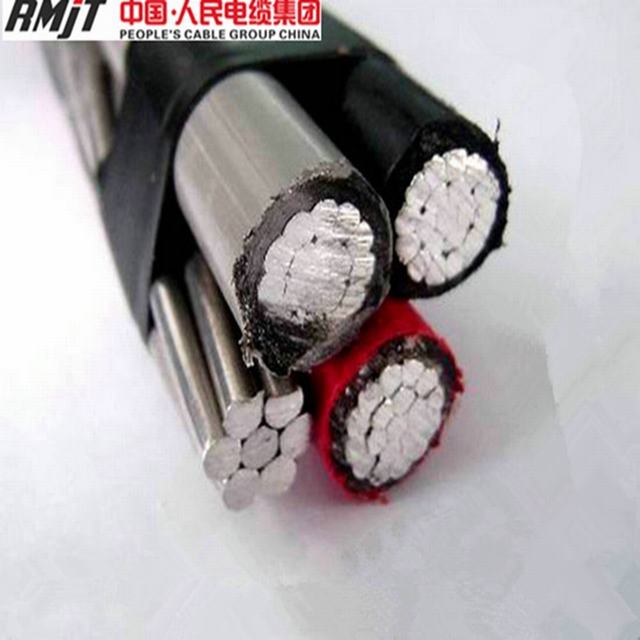  Sobrecarga de conductores de aluminio de bajo voltaje de aislamiento XLPE ANTENA ABC Cable incluido