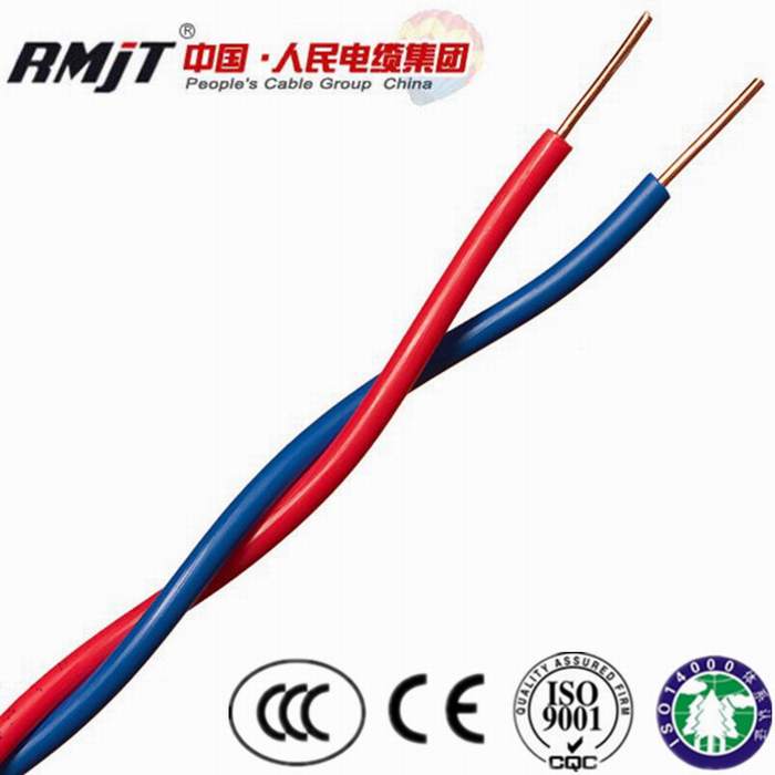 
                                 Cableado eléctrico de cobre del cable RVS PVC 2*2.5 Cable Flexible de doble núcleo de aislamiento de PVC de cable eléctrico                            