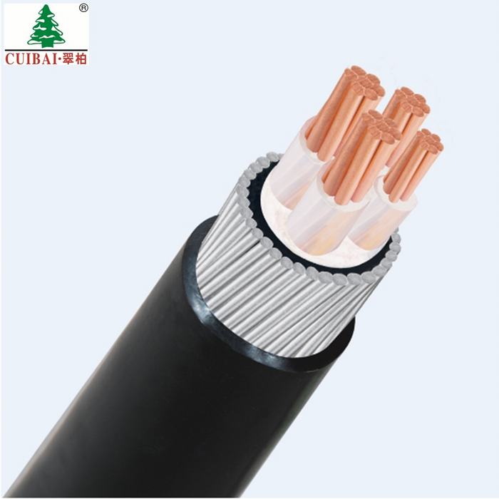 Power Cable 4 Core Neutral Reduction Compacted Copper Conductor Armor (Steel Fiber) Sheathed 0.6 / 1kv