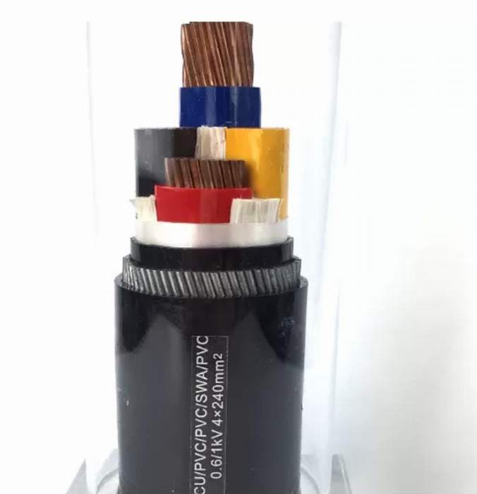 
                                 0.6/1kv Câbles isolés en PVC avec du fil en acier câble blindé de LV électrique                            