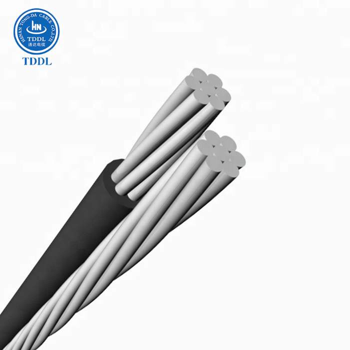 
                                 Алюминиевый проводник 2core накладных кабель XLPE изоляцией 2*50мм2 ABC кабель                            