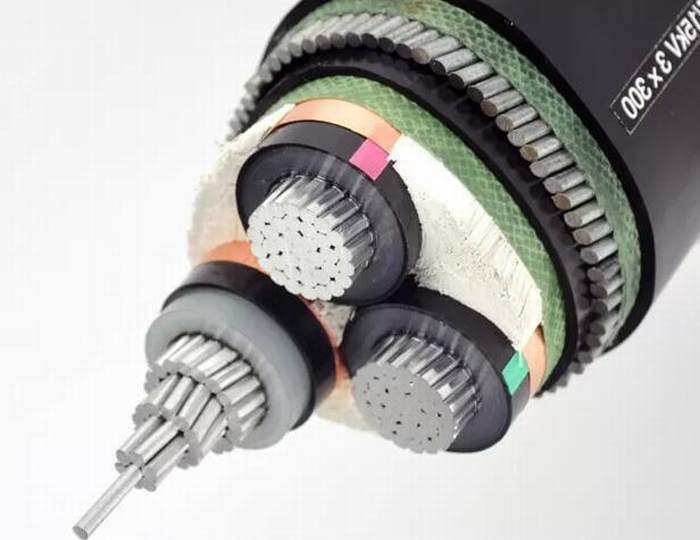 
                                 Le fil conducteur aluminium acier câble électrique blindé 3 noyaux isolés en polyéthylène réticulé Mv Câble d'alimentation                            